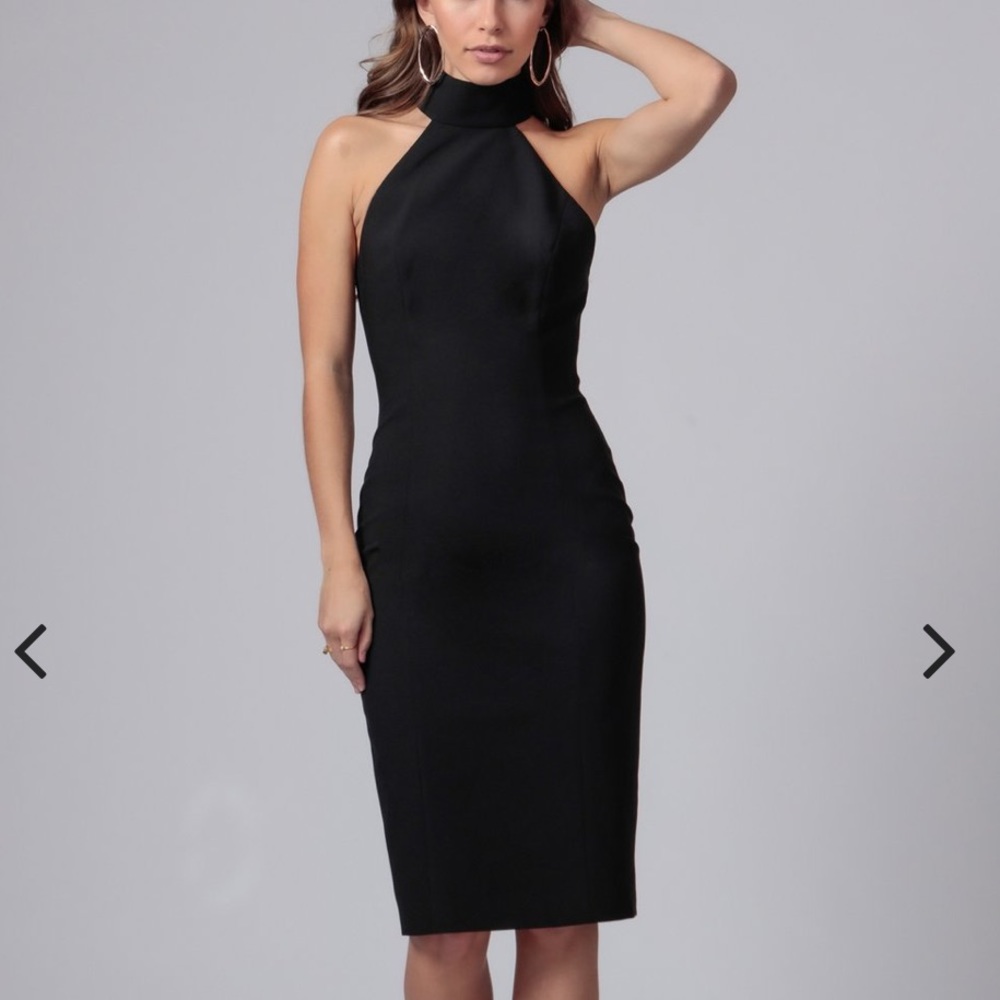 NWT Jay Godfrey Soori High Neck Midi Dress, Black